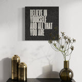 Believe in yourself